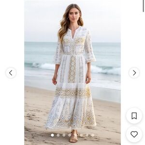 Hale Bob Lole Embroidered Maxi Dress